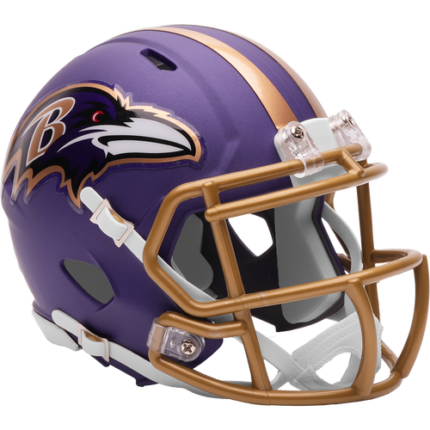 Baltimore Ravens 2026 Purple Rising On-Field Alternate Revolution Speed Mini Football Helmet