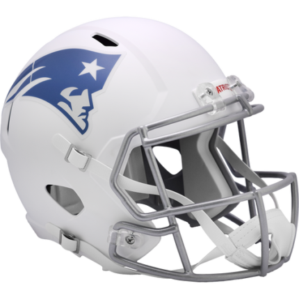 New England Patriots White 2025 Rivalries Riddell Speed Replica Full Size Football Helmet
