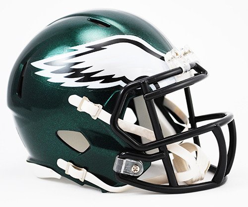 Philadelphia Eagles Revolution SPEED Mini Football Helmet Philadelphia Eagles Revolution SPEED Mini Football Helmet - Image 1