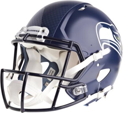 Seattle Seahawks Current Matte Navy Riddell Full Size Authentic SPEED Football Helmet