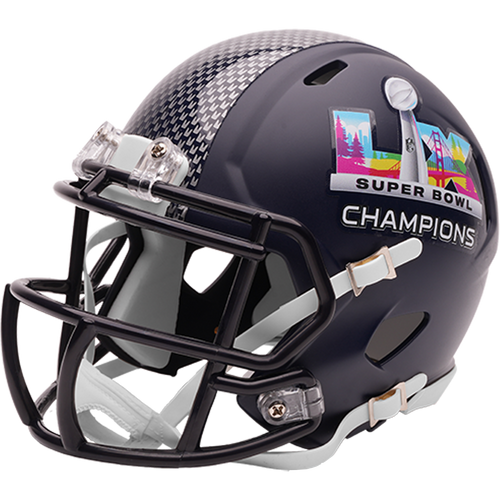 Seattle Seahawks Super Bowl LX 60 Champions Riddell Speed Mini Football Helmet Seattle Seahawks Super Bowl LX 60 Champions Riddell Speed Mini Football Helmet - Image 1