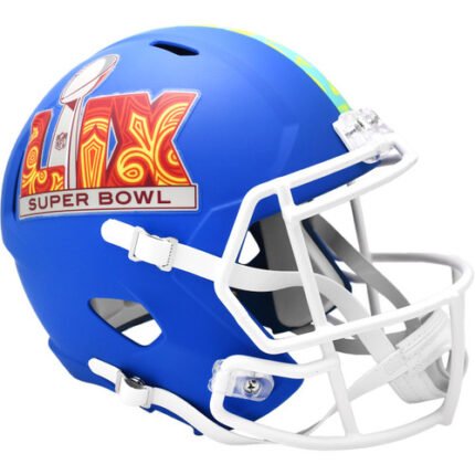 Super Bowl 59 LIX Riddell Flat Royal Blue SPEED REPLICA Full Size Football Helmet - Caesars Superdome, New Orleans